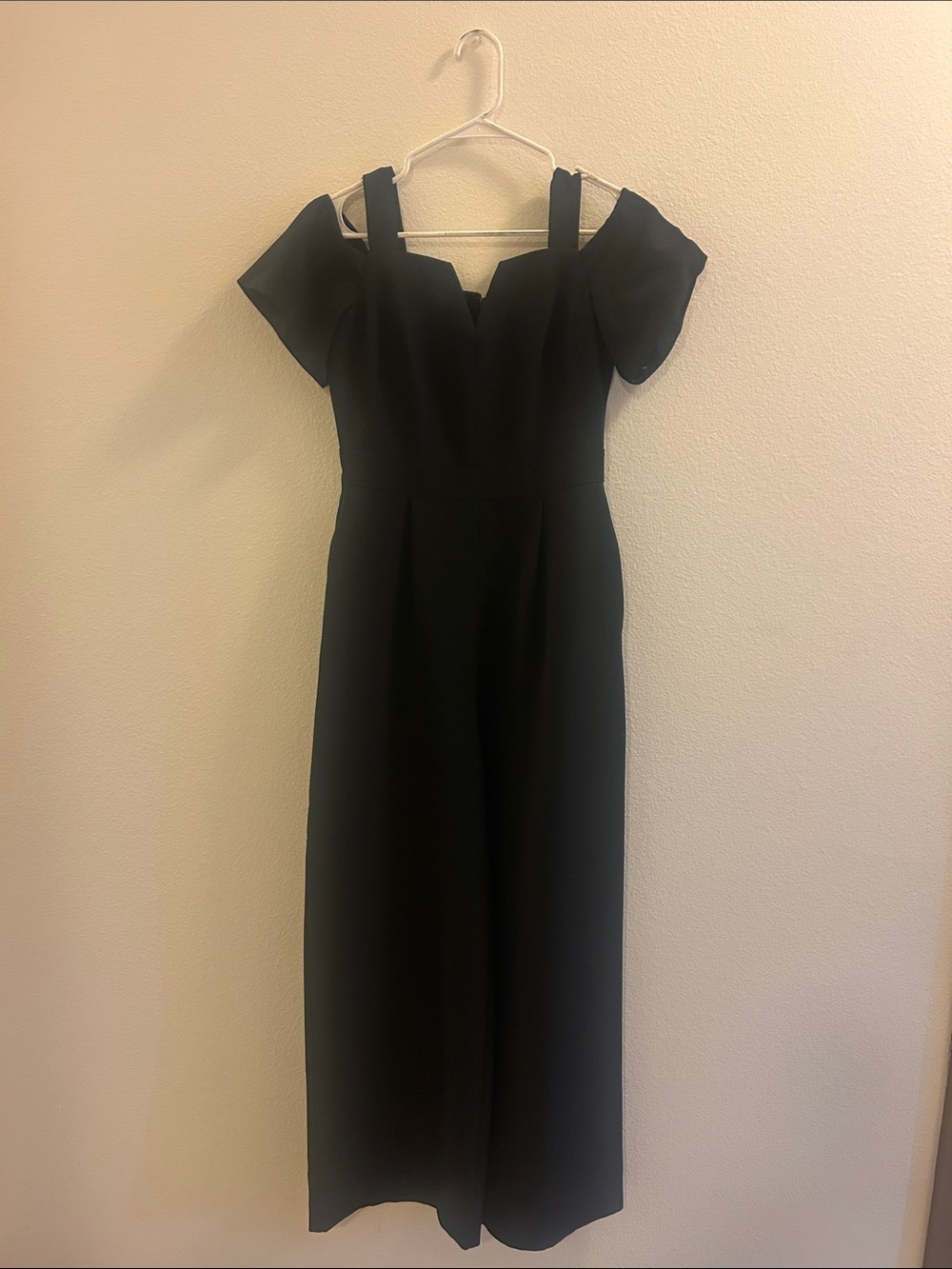 Eliza J Black Off-Shoulder Wide-Leg Jumpsuit